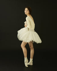 レヴダンス オリビアレースレオタード クリーム LEVDANCE olivia lace leotard CREAM