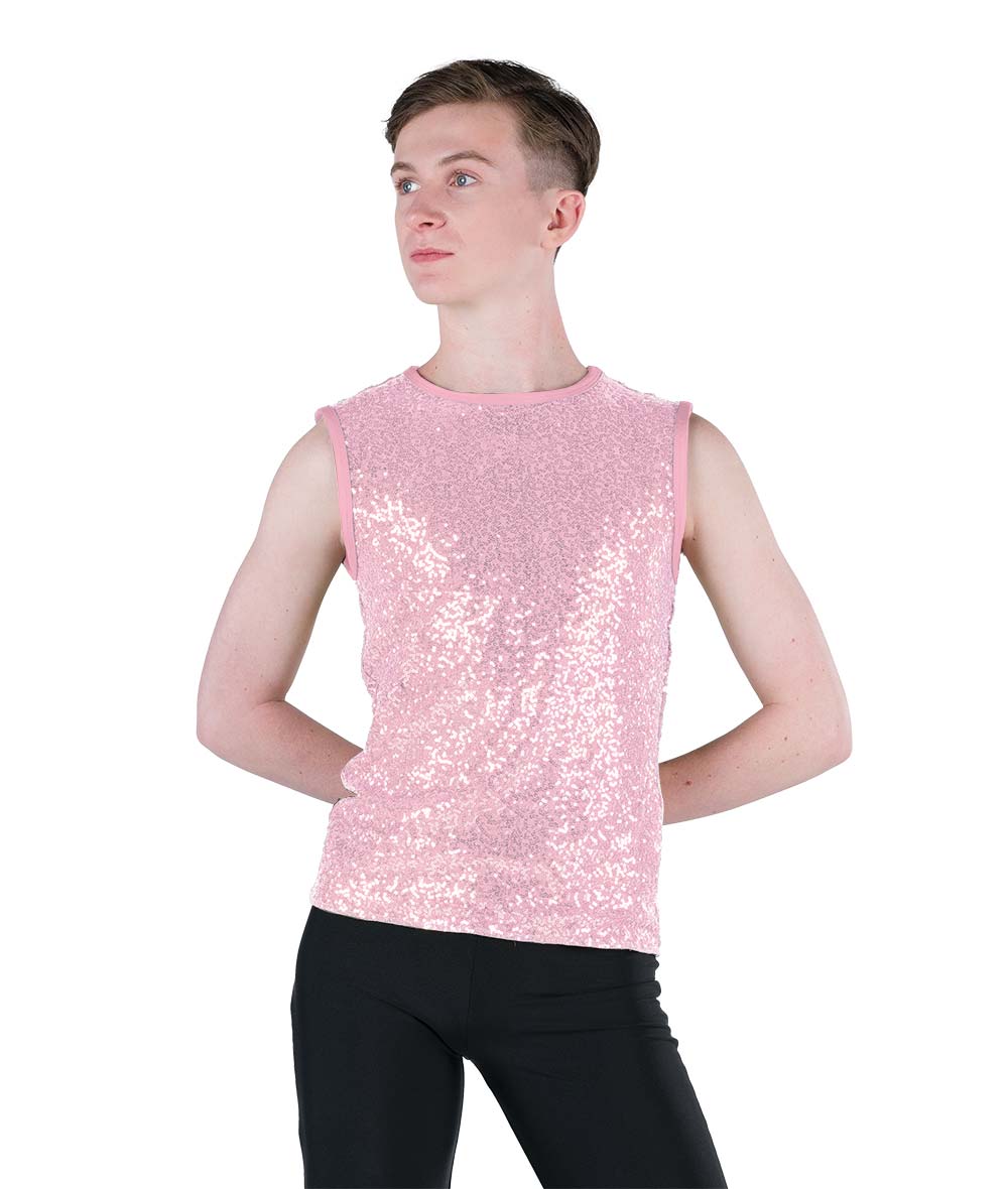 アウィッシュカムトゥルー ダンス衣装  ジャズ  スパンコールスパンデックス ガイタンク A Wish Come True  Sequin Spandex Guy Tank