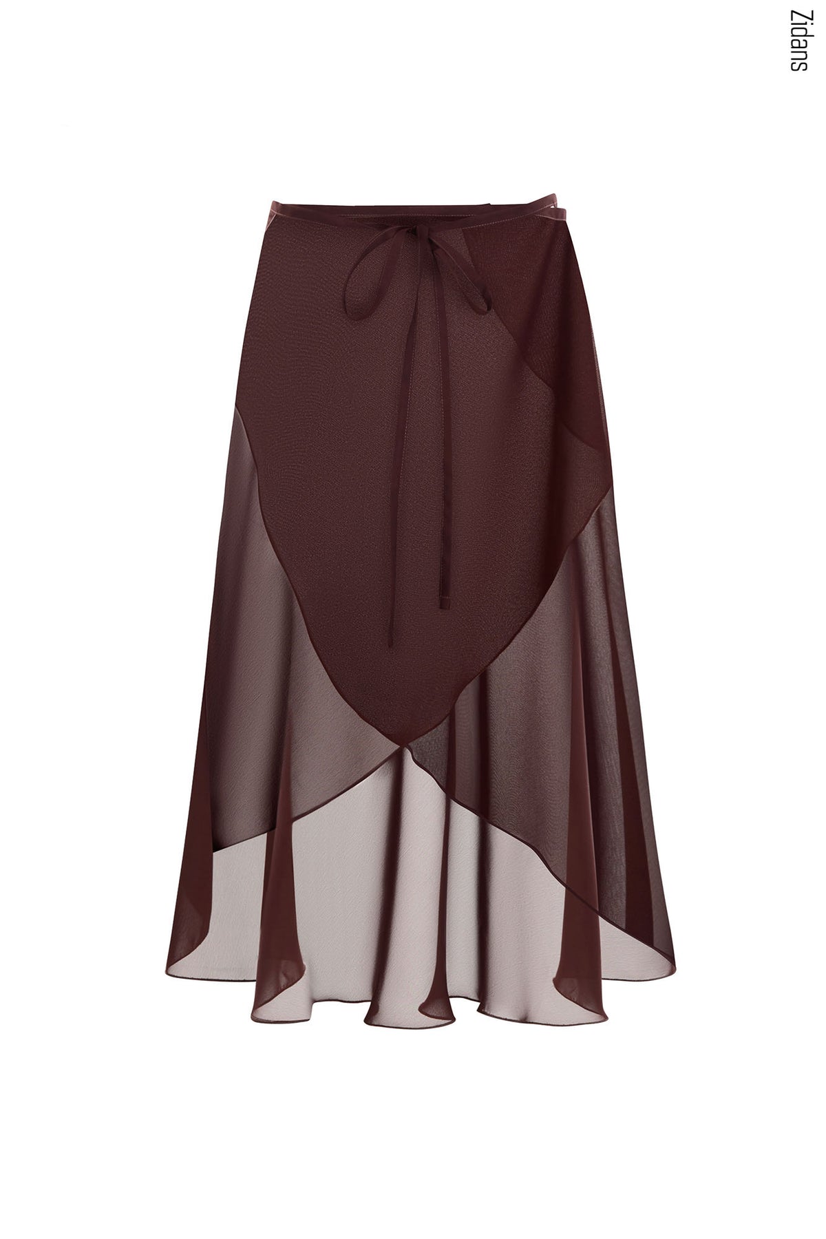 ジダンス ZIDANS ラップスカート Wrap Skirt with Ties - Chocolate