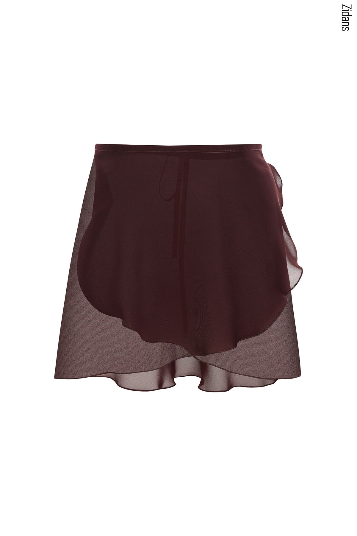 ジダンス ZIDANS ラップスカート Wrap Skirt with Ties - Chocolate