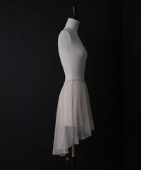 レヴダンス ヘイズメッシュプルオンスカート LEVDANCE haze mesh pull-on skirt PORCELAIN