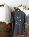 レヴダンス Tシャツ LEVDANCE ballet poses vintage washed tee CHARCOAL