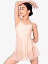 ダブルプラチナム キャミソール モック ラップ パフォーマンス ドレス - ライトピンク【大人】Double Platinum Womens Camisole Mock Wrap Performance Dress - Light Pink