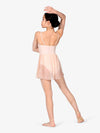 ダブルプラチナム キャミソール モック ラップ パフォーマンス ドレス - ライトピンク【大人】Double Platinum Womens Camisole Mock Wrap Performance Dress - Light Pink