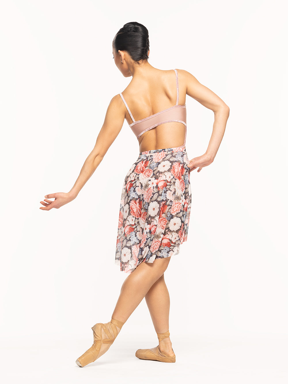 エレベ ダンスウェア ロングハイロースカート ブラック Eleve Dancewear Long High-Low Skirt My Love Mesh RTW