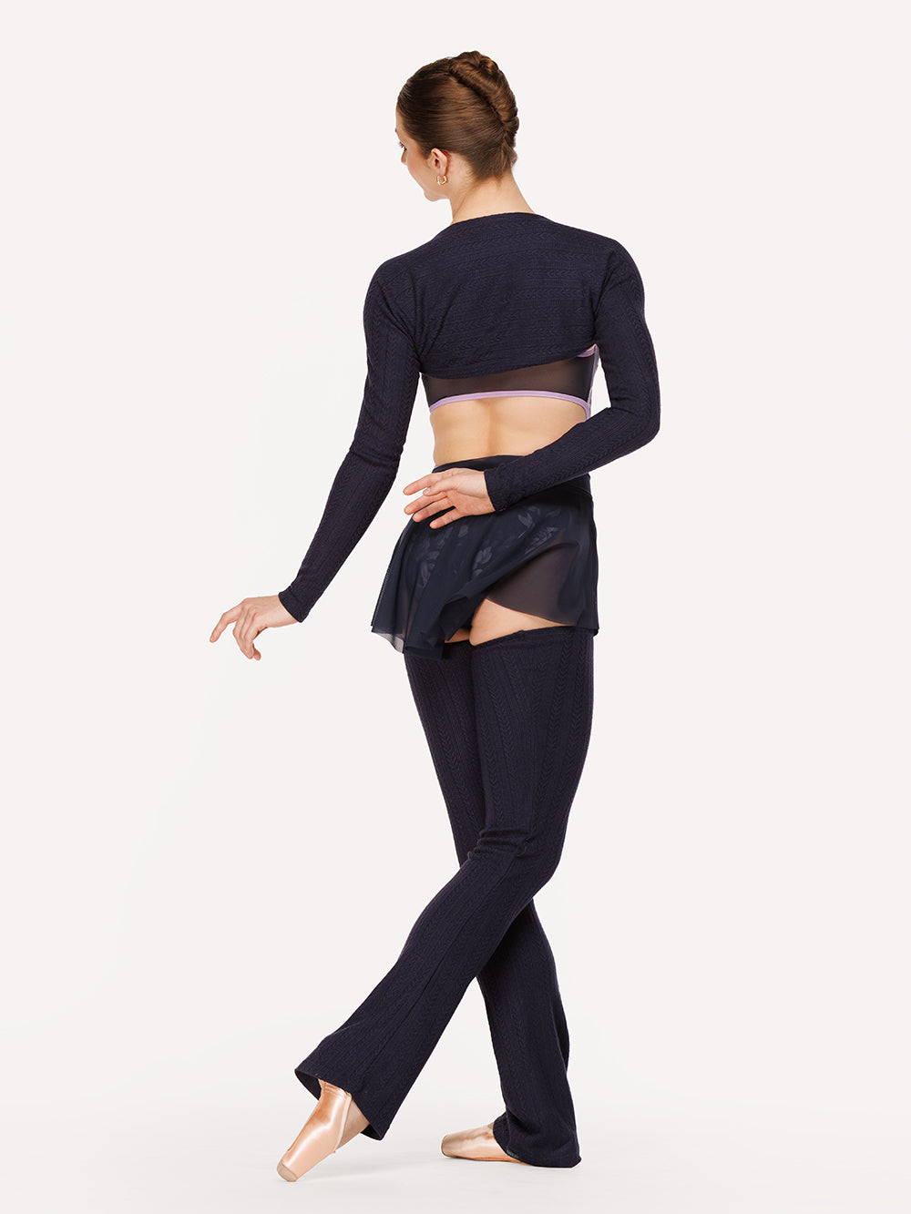 エレベ ダンスウェア シュラグ ニット ダークネイビー Eleve Dancewear Shrug Knit Dark Navy RTW