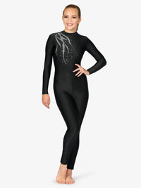 エリッセ ラインストーン長袖パフォーマンスユニタード【大人】Elisse Womens Rhinestone Long Sleeve Performance Unitard