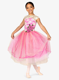 エリッセ キャップスリーブレースパフォーマンスバレエドレス【子供】Elisse Girls Cap Sleeve Lace Performance Ballet Dress