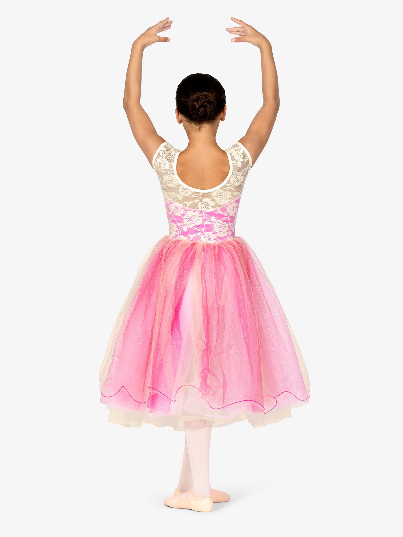 エリッセ キャップスリーブレースパフォーマンスバレエドレス【子供】Elisse Girls Cap Sleeve Lace Performance Ballet Dress