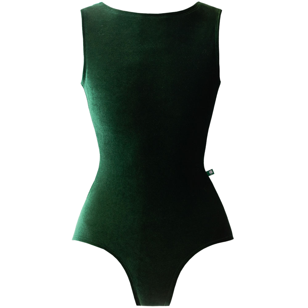 ラッキーレオ ノースリーブレオタード Luckyleo EMERALD VELVET ALLURE