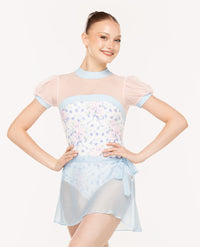 エレベ ダンスウェア スカート Eleve Dancewear Chiffon Mini Tie Skirt True Blue RTW