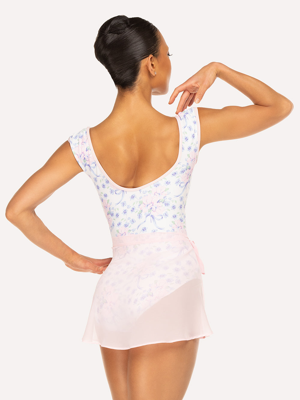エレベ ダンスウェア スカート Eleve Dancewear Chiffon Mini Tie Skirt Light Pink RTW