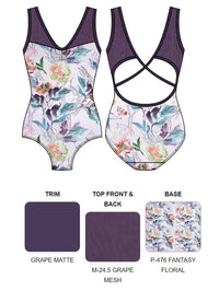 【カスタム】エレベ ダンスウェア タンクレオタード Eleve Dancewear Custom Fabiola Open Back Leotard