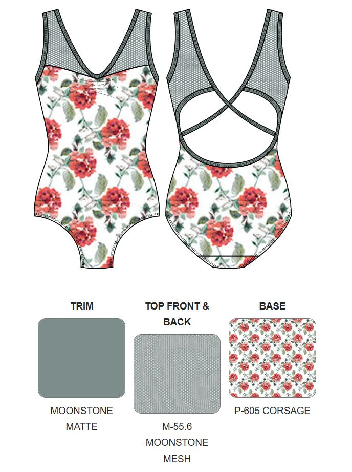 【カスタム】エレベ ダンスウェア タンクレオタード Eleve Dancewear Custom Fabiola Open Back Leotard
