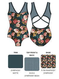 【カスタム】エレベ ダンスウェア タンクレオタード Eleve Dancewear Custom Fabiola Open Back Leotard