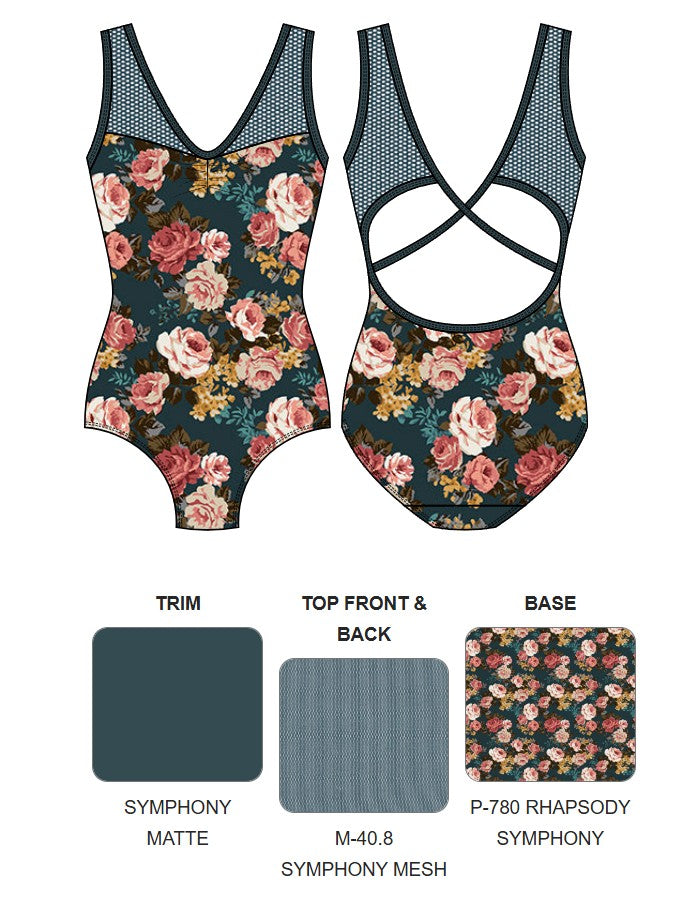 【カスタム】エレベ ダンスウェア タンクレオタード Eleve Dancewear Custom Fabiola Open Back Leotard