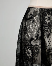レヴダンス スカート LEVDANCE grace antique lace pull-on skirt BLACK