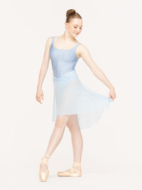 エレベ ダンスウェア アモラ ロングスカート Eleve Dancewear Amora Long High-Low Skirt True Blue Mesh RTW