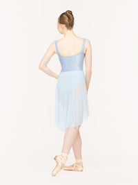 エレベ ダンスウェア アモラ ロングスカート Eleve Dancewear Amora Long High-Low Skirt True Blue Mesh RTW