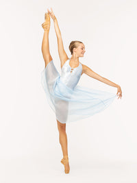 エレベ ダンスウェア イリア・レオタード Eleve Dancewear Ilia Leotard True Blue Crushed Velvet RTW