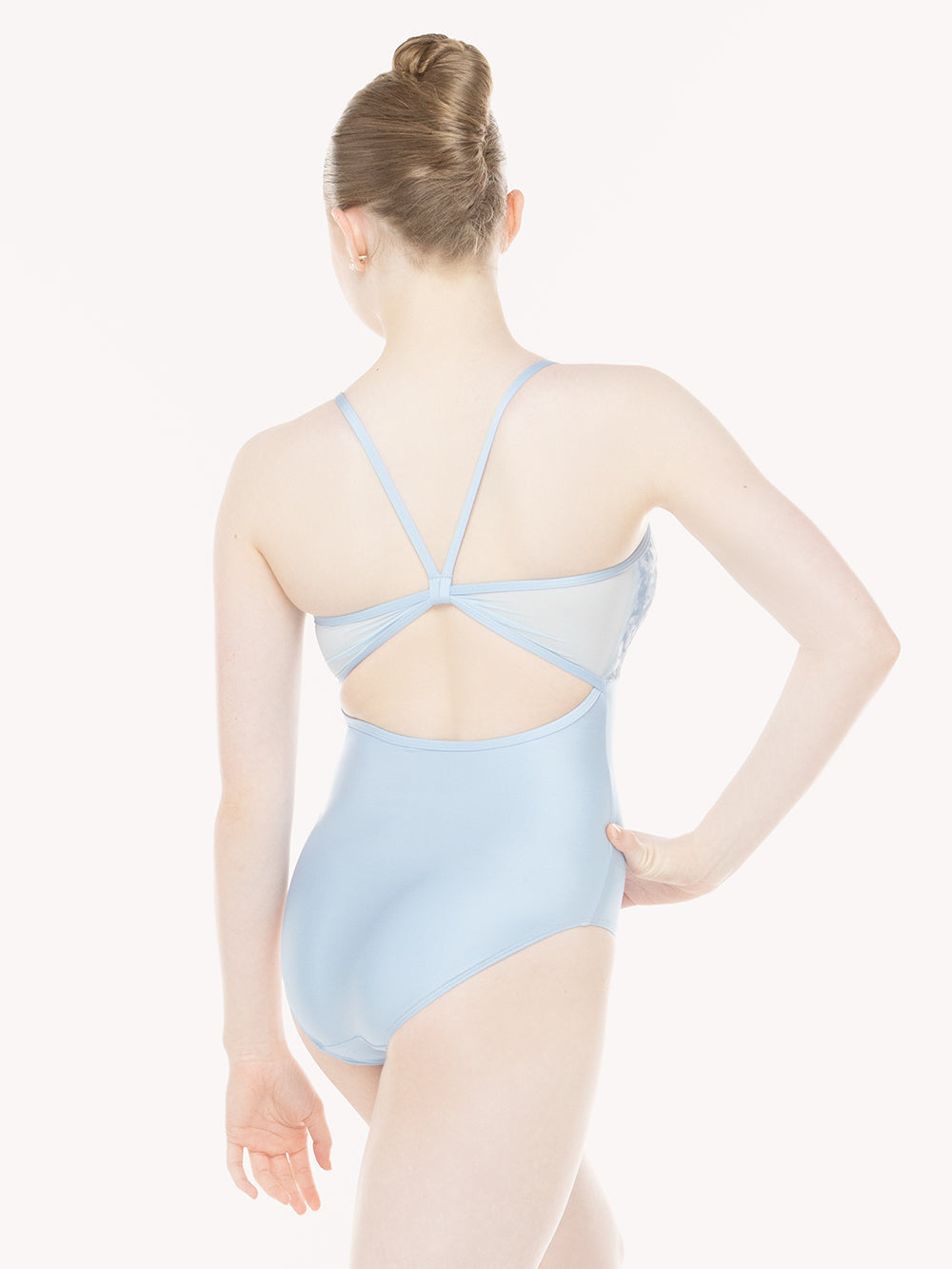 エレベ ダンスウェア マッケンジー レオタード Eleve Dancewear Mackenzie Leotard True Blue Crushed Velvet RTW