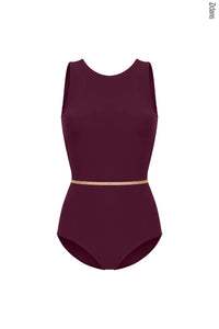ジダンス ラインズ レオタード ZIDANS Sleeveless Leotard - Wine