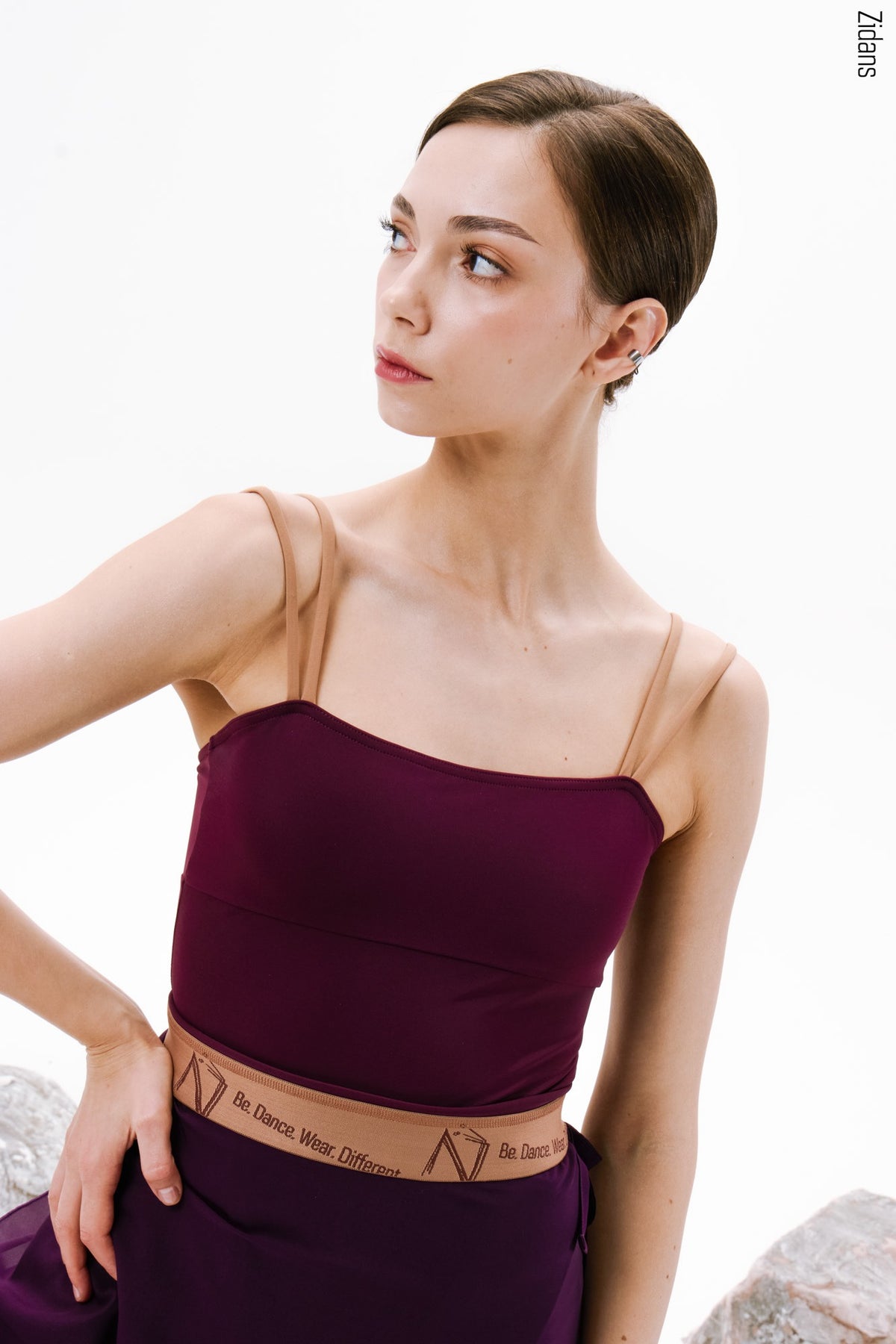 ジダンス ラインズ レオタード ロック ZIDANS Lines Leotard - Wine