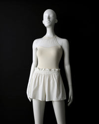 レヴダンス ショーツ LEVDANCE laura flared shorts CREAM
