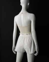 レヴダンス ショーツ LEVDANCE laura flared shorts CREAM