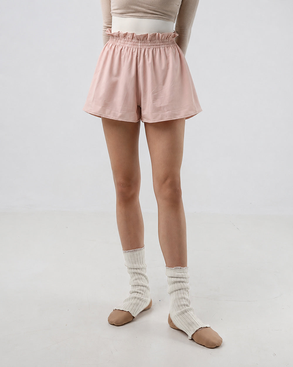 レヴダンス ショーツ LEVDANCE laura flared shorts MISTY PINK