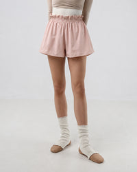 レヴダンス ショーツ LEVDANCE laura flared shorts MISTY PINK
