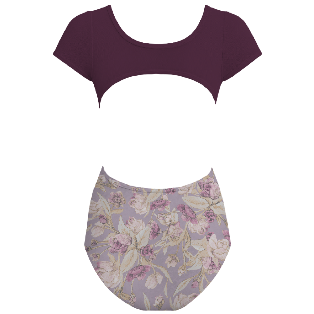 ラッキーレオ キャップスリーブレオタード Luckyleo LAVENDER ÉTOILE & PLUM MESH CAP SLEEVE PHOENIX