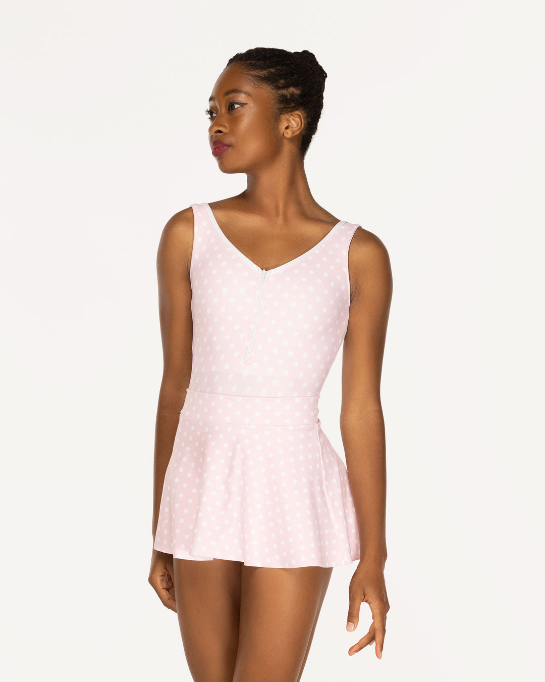 エレベ ダンスウェア チェルシー レオタード Eleve Dancewear Chelsea Leotard Light Pink Polka Dot RTW