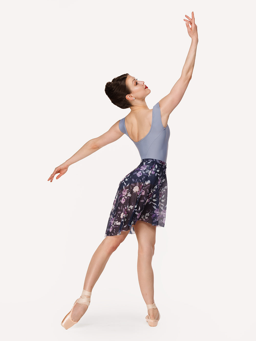 エレベ ダンスウェア バックタックスカート  Eleve Dancewear Back Tuck Skirt Moonlit Garden Eclipse Mesh RTW