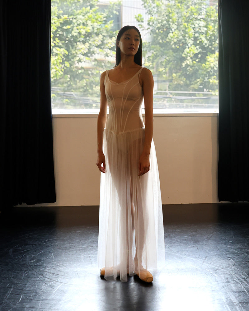 レヴダンス チュールドレス クリーム ロング LEVDANCE CREAM / LONG