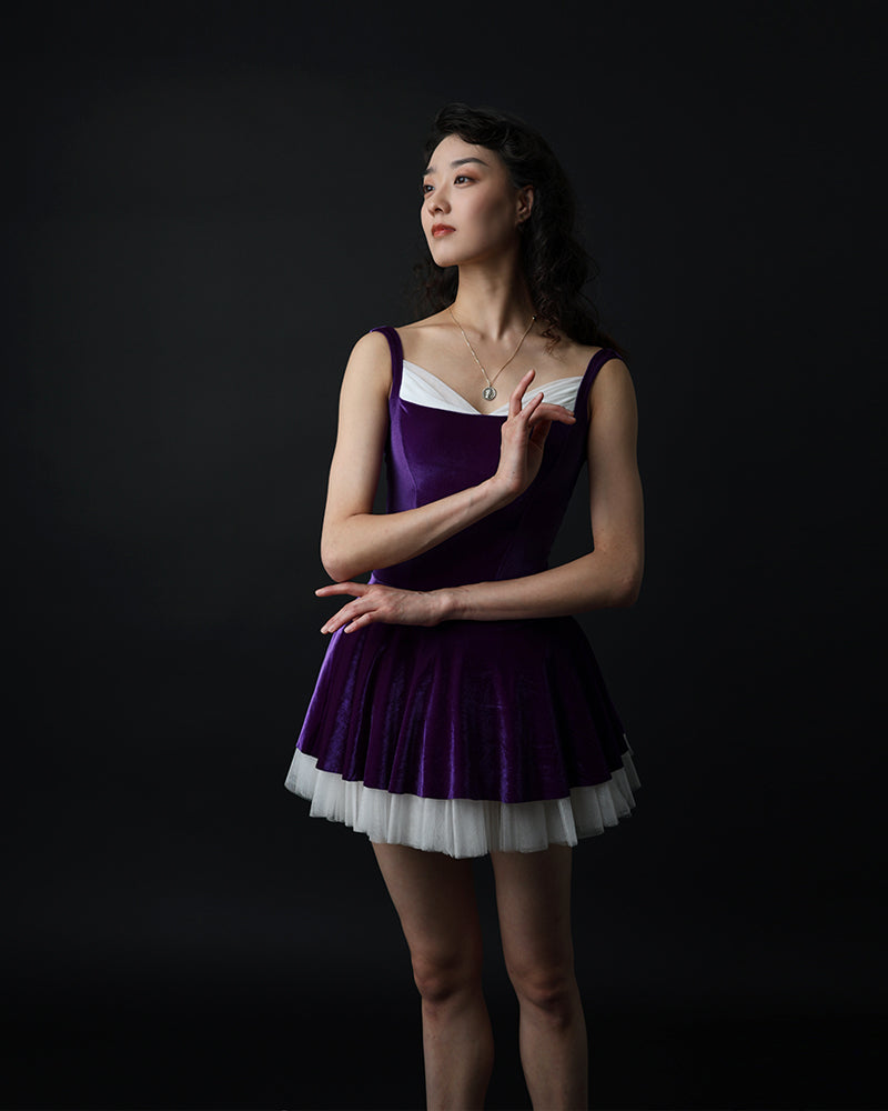 レヴダンス ベアトリチェ ベルベットスカート 紫 LEVDANCE beatrice velvet skirt PURPLE