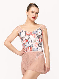 エレベ ダンスウェア ウィーンショートラップスカート ローズウォーター・レース Eleve Dancewear Vienna Short Wrap Skirt Rosewater Lace RTW