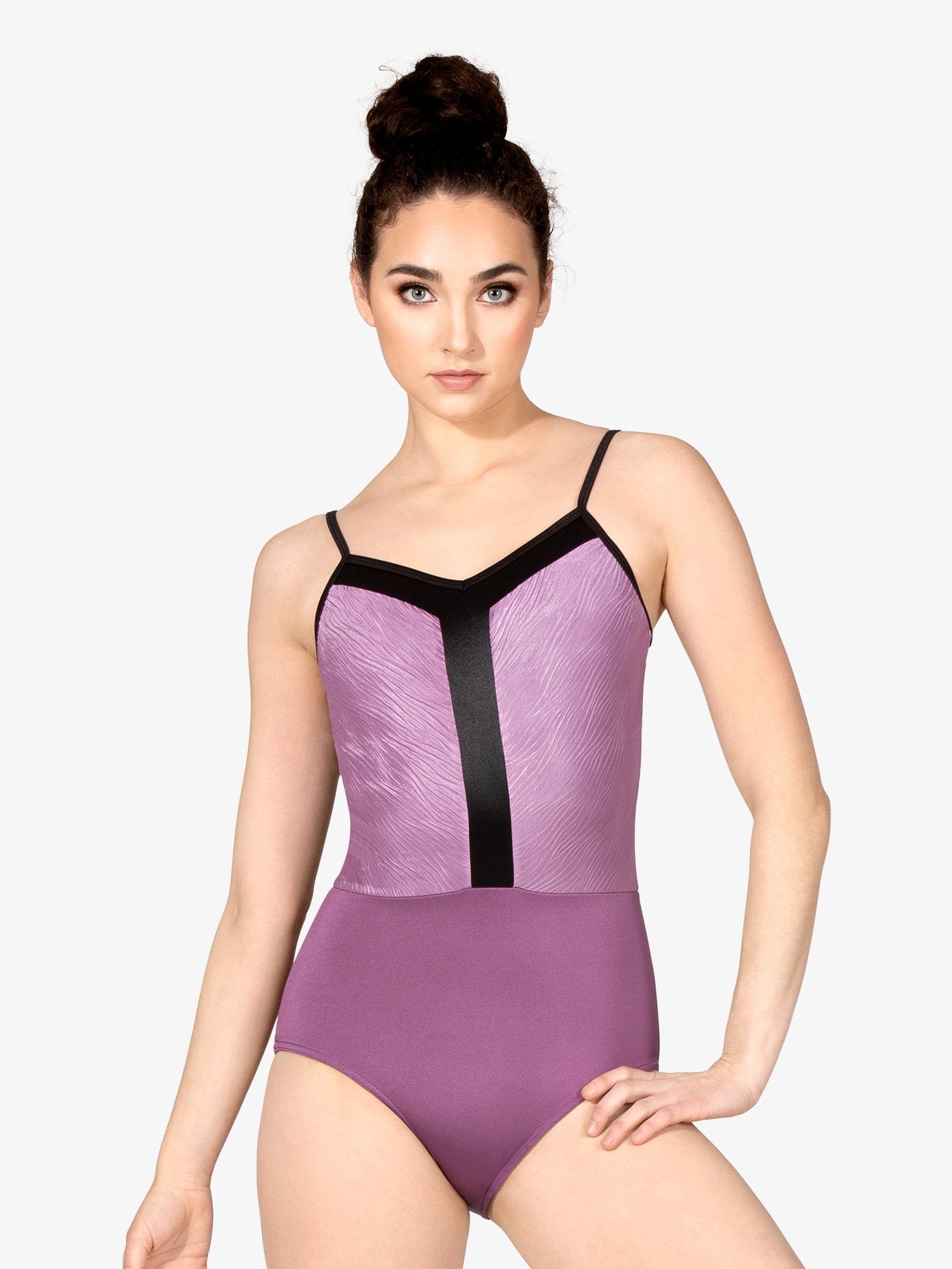 ダブルプラチナム Yバンドサテンレオタード - ライラック【大人】Double Platinum Womens Y-Band Satin  Leotard - Lilac