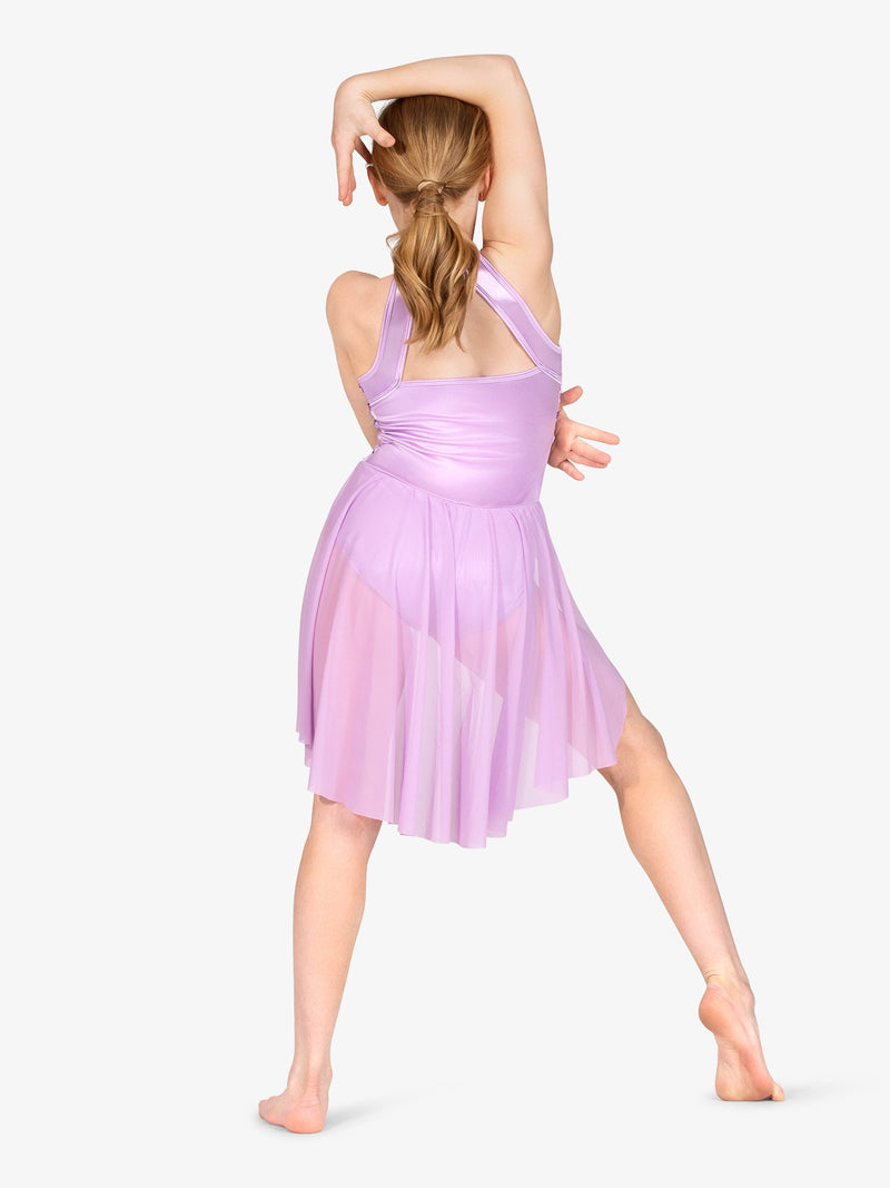 ダブルプラチナム パフォーマンスホルタースカートレオタードドレス【大人】全2色 Double Platinum Womens Performance Halter Skirted Leotard Dress