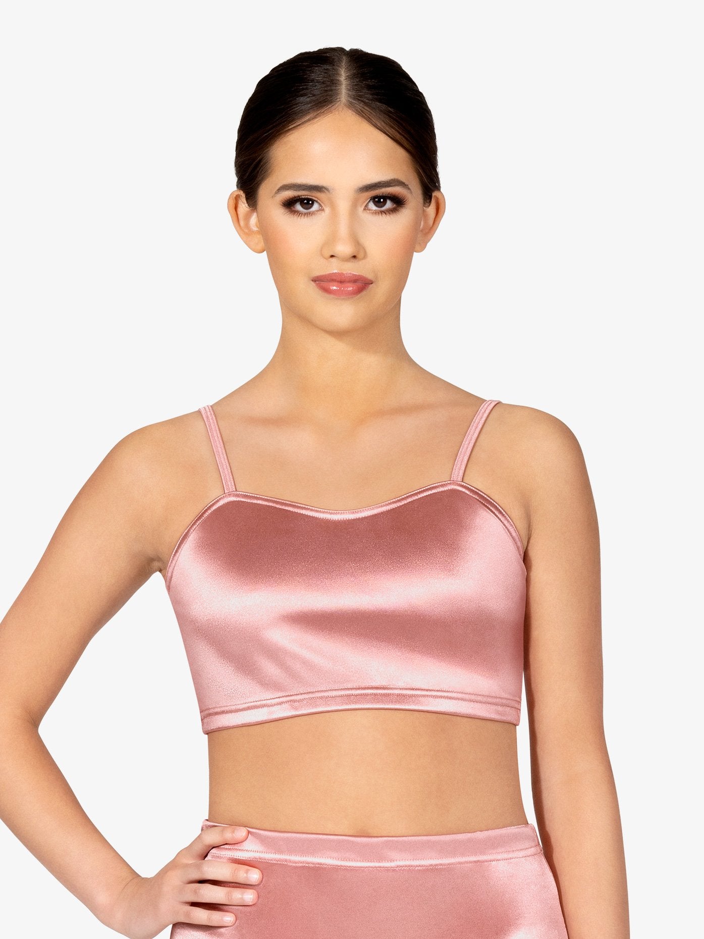 ダブルプラチナム サテンキャミソールブラトップ【大人】全5色 Double Platinum Womens Satin Camisole Bra Top