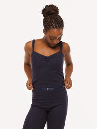 エレベ ダンスウェア ユニタードニット ダークネイビー Eleve Dancewear Deven Unitard Knit Dark Navy RTW