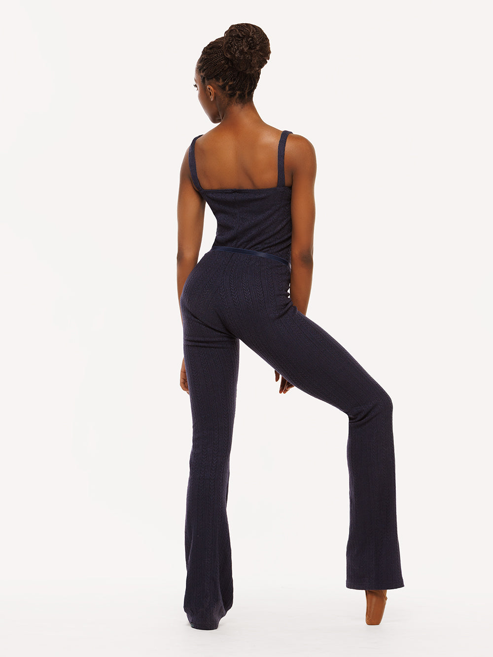 エレベ ダンスウェア ユニタードニット ダークネイビー Eleve Dancewear Deven Unitard Knit Dark Navy RTW