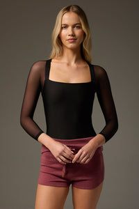 ボディール ウォームアップ ショートパンツ BODILE LUXE BOY LEG SHORT