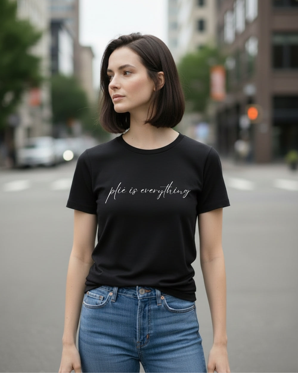 オーレント バレエ Tシャツ｜プリエ・イズ・エブリシング aurent.｜plié is everything（Black）