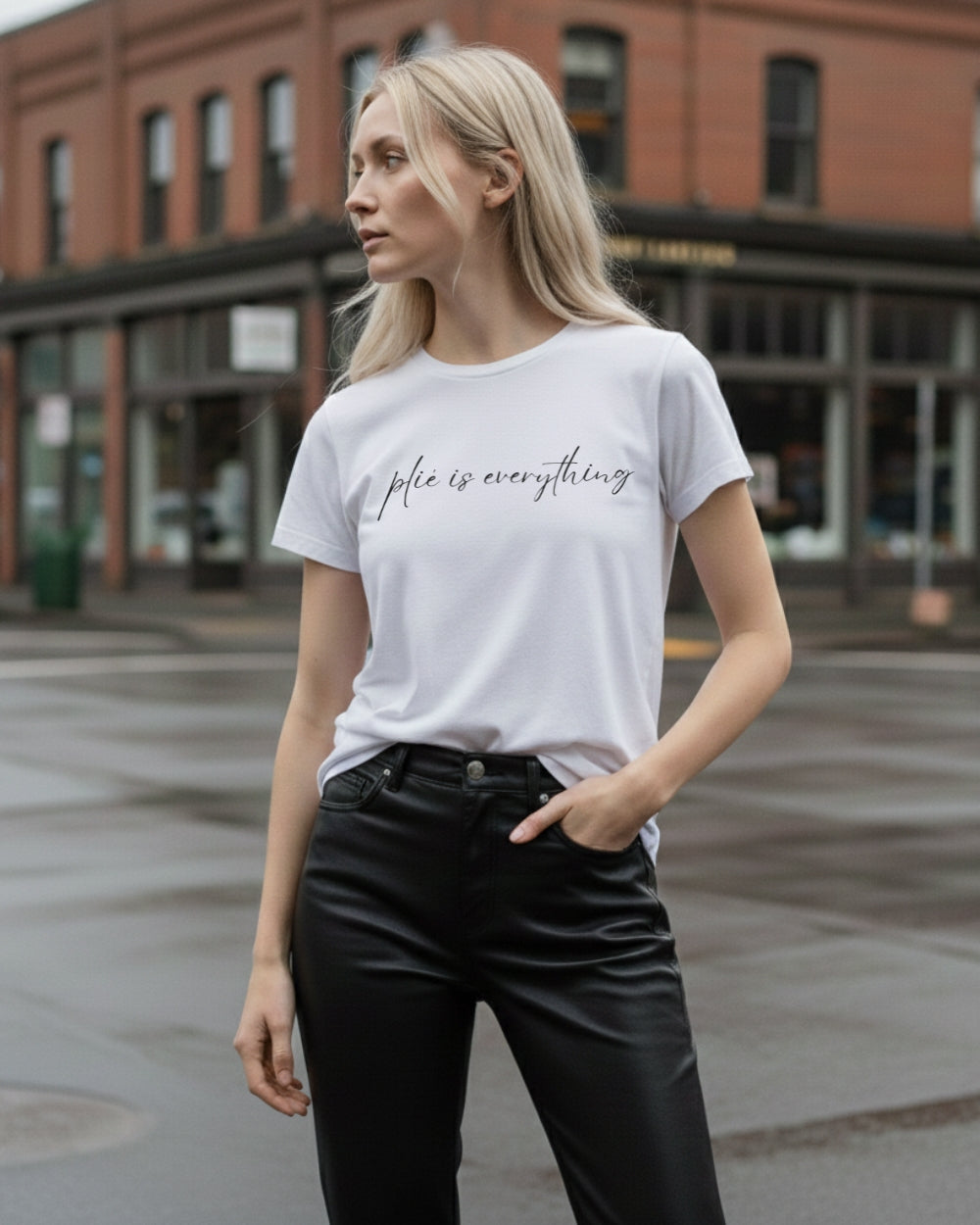 オーレント バレエ Tシャツ｜プリエ・イズ・エブリシング aurent.｜plié is everything（White）