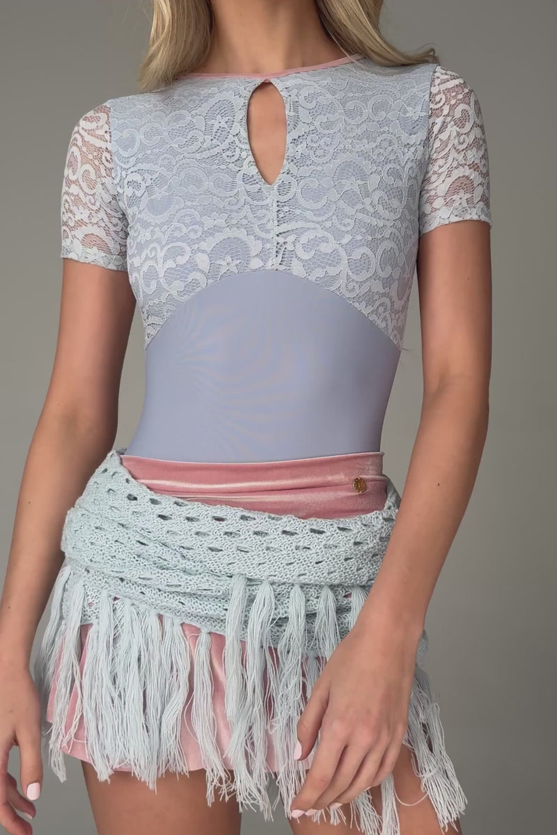 ボディール オリビアレオタード レース袖 BODILE OLIVIA LEOTARD LACE