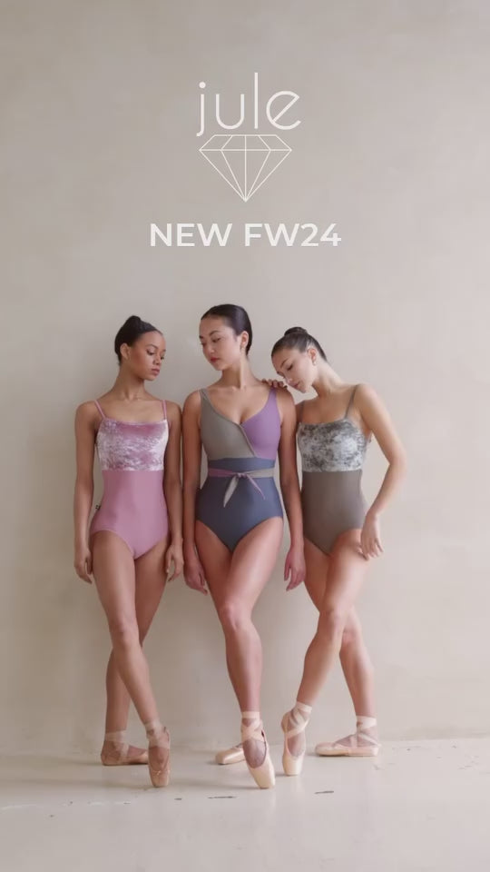 ジュールダンスウェア ティアラレオタード Jule Dancewear Tiara Leotard: Dust Crushed Velvet + Dust