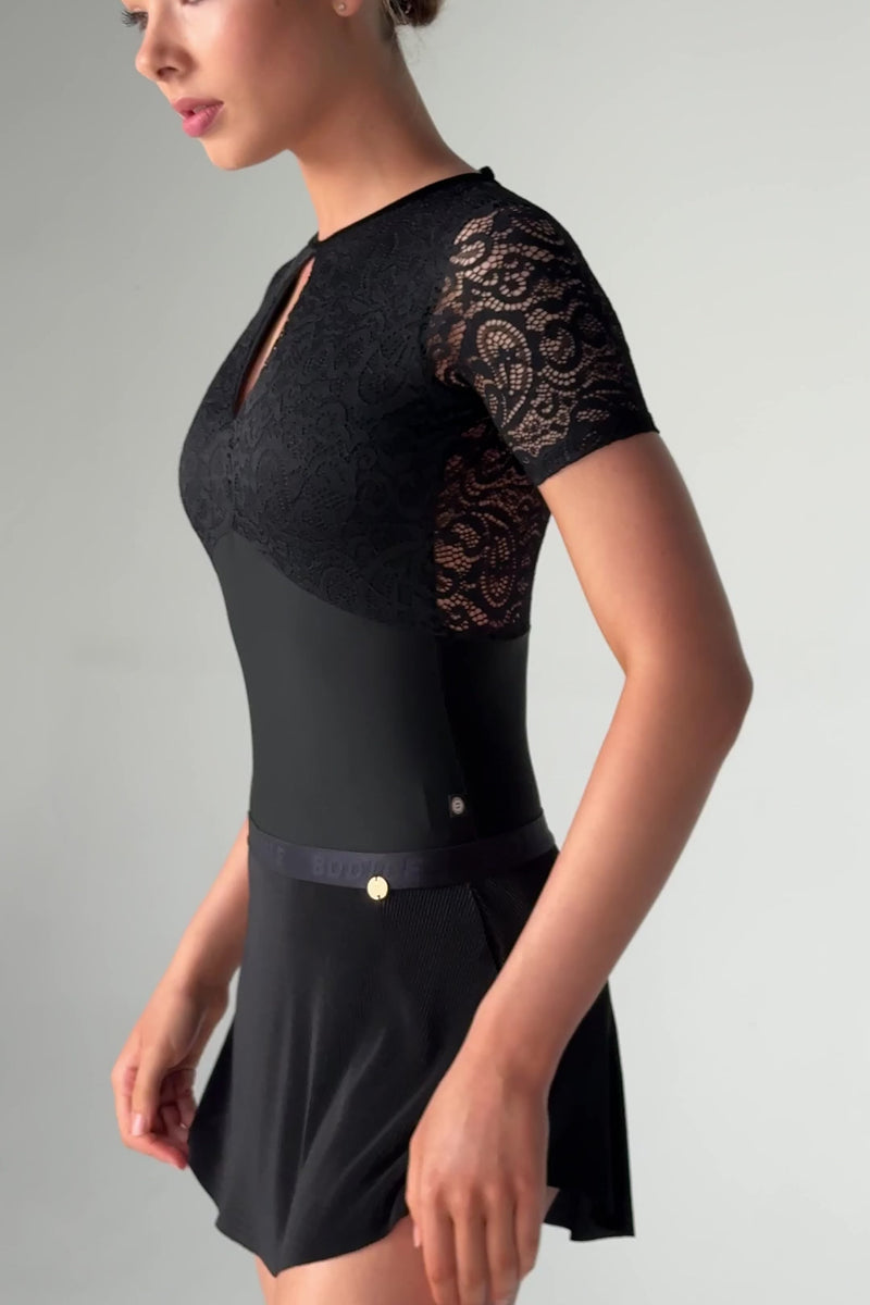 ボディール オリビアレオタード レース袖 BODILE OLIVIA LEOTARD LACE