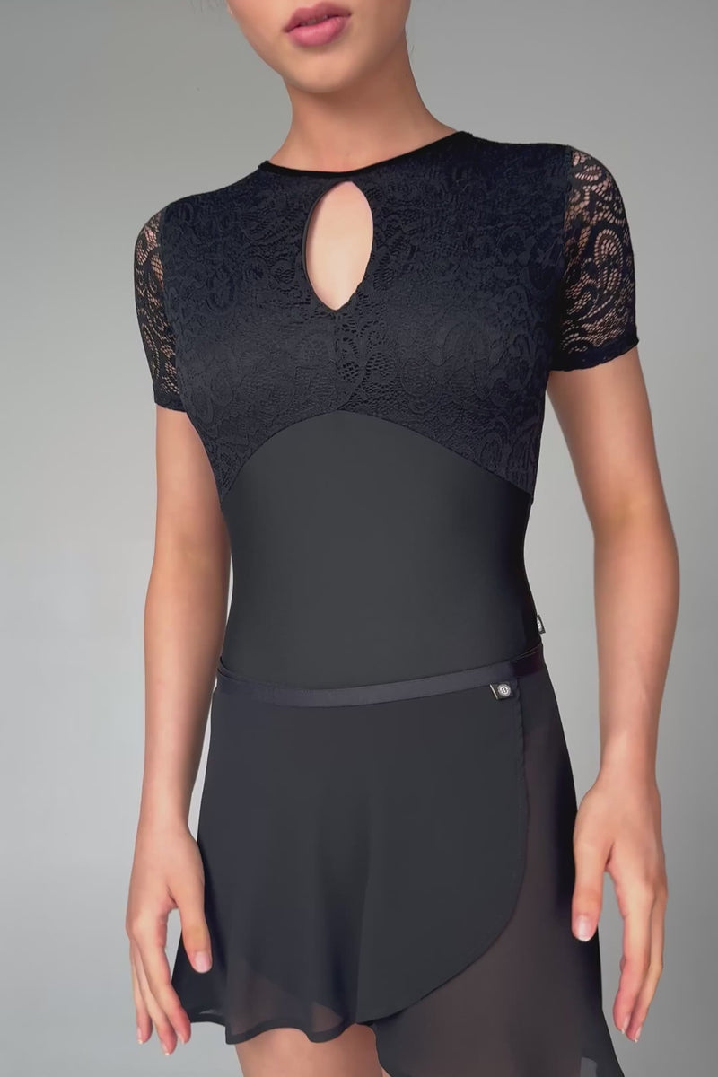 ボディール オリビアレオタード レース袖 BODILE OLIVIA LEOTARD LACE