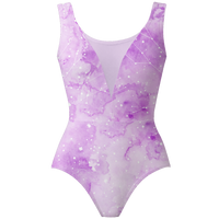 ラッキーレオ タンクレオタード Luckyleo PURPLE GEMINI CONSTELLATION & PURPLE MESH DART